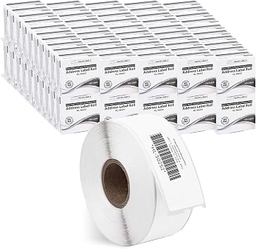 Compatible with Dymo 30252 Labels, 1-1/8" x 3-1/2" | Address Labels; Compatible With Dymo LW 450, 4XL Not 5**, 5XL, Rollo & Zebra; 100 Rolls /35000 Labels