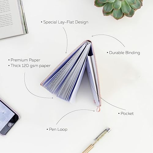 Vista 37 de Clever Fox Cuaderno con puntos, diario con páginas numeradas A5 5 x 8.25 pulgadas Lavanda