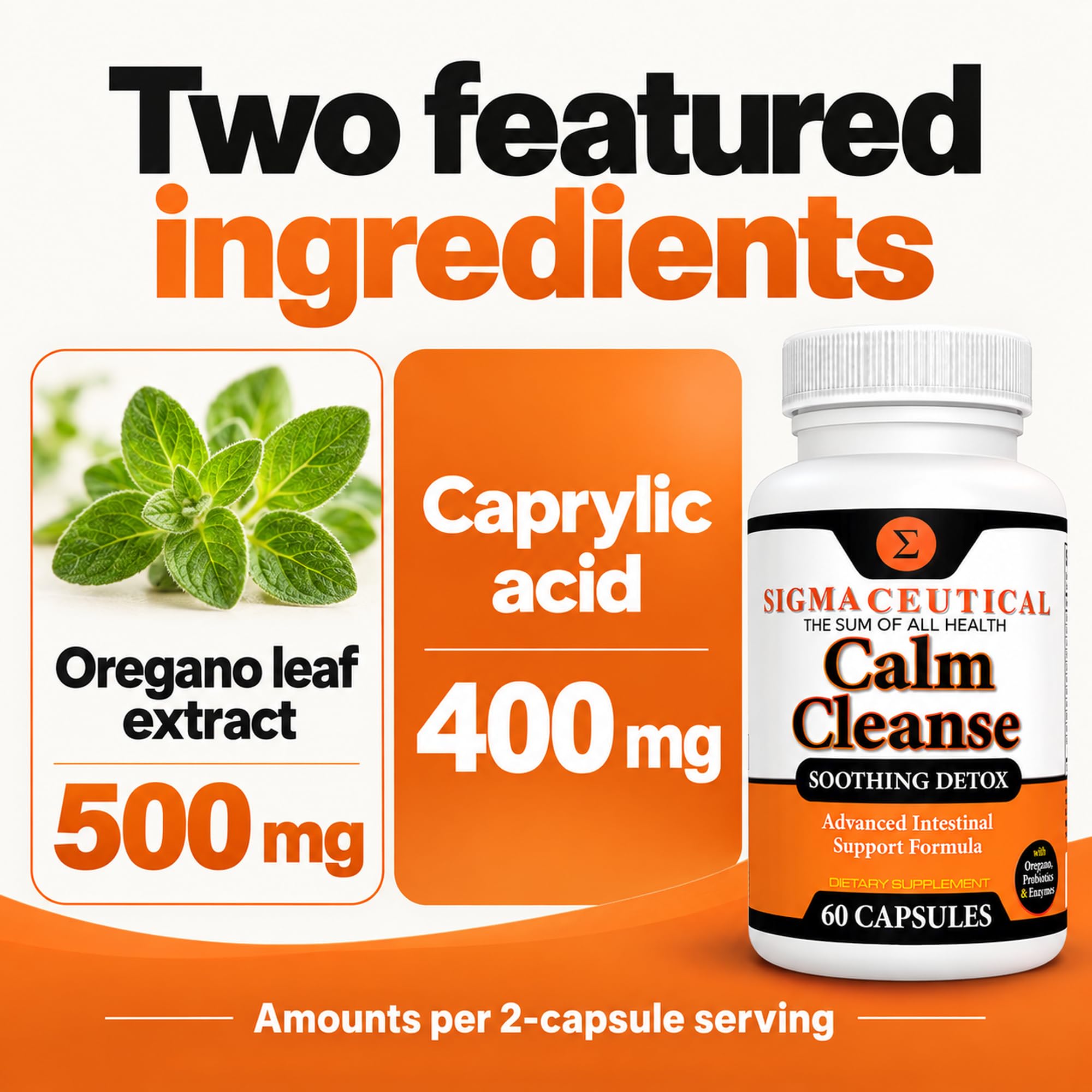 Calm Cleanse Detox Support - Oral Overgrowth Treatment for Adults - Non-GMO Oral Detox Medicine and White Tongue Treatment – Mouth Overgrowth Treatment - 60 Capsules — Amazon image 3
