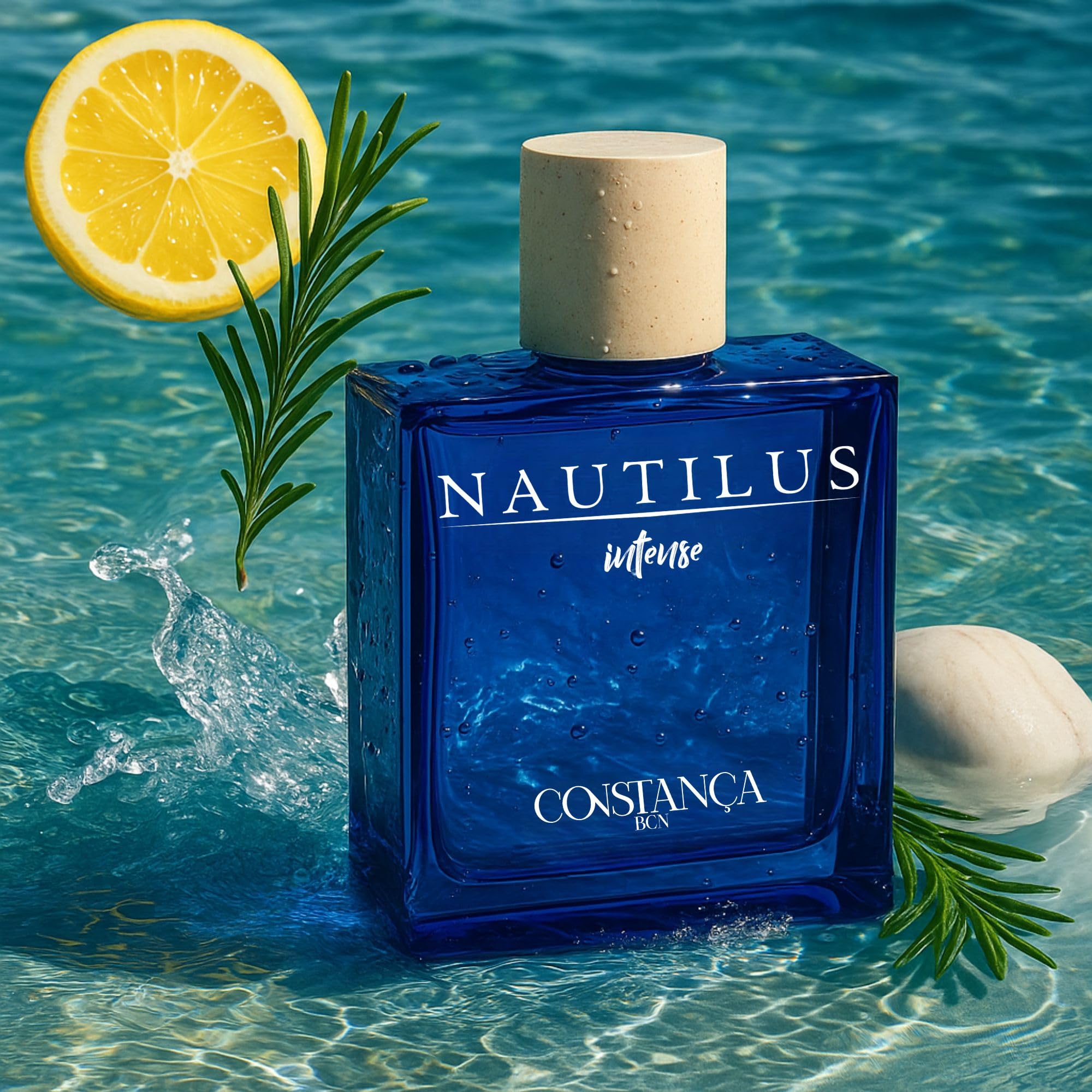 NAUTILUS INTENSE Perfume Hombre Artesanal 100 ml Eau de Parfum Natural Spray con Notas Marinas y Ozónicas Larga Duración Con Ámbar y Almizcle