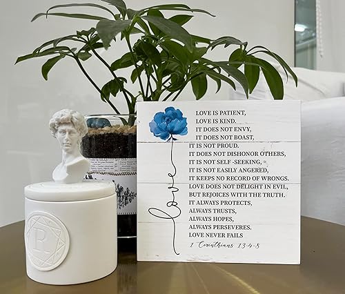 Miniatura 10 de Letrero cristiano, caja de madera, decoración de escritorio, letrero de amistad, letreros de madera blanca, arte de mesa, regalos de recuerdo de