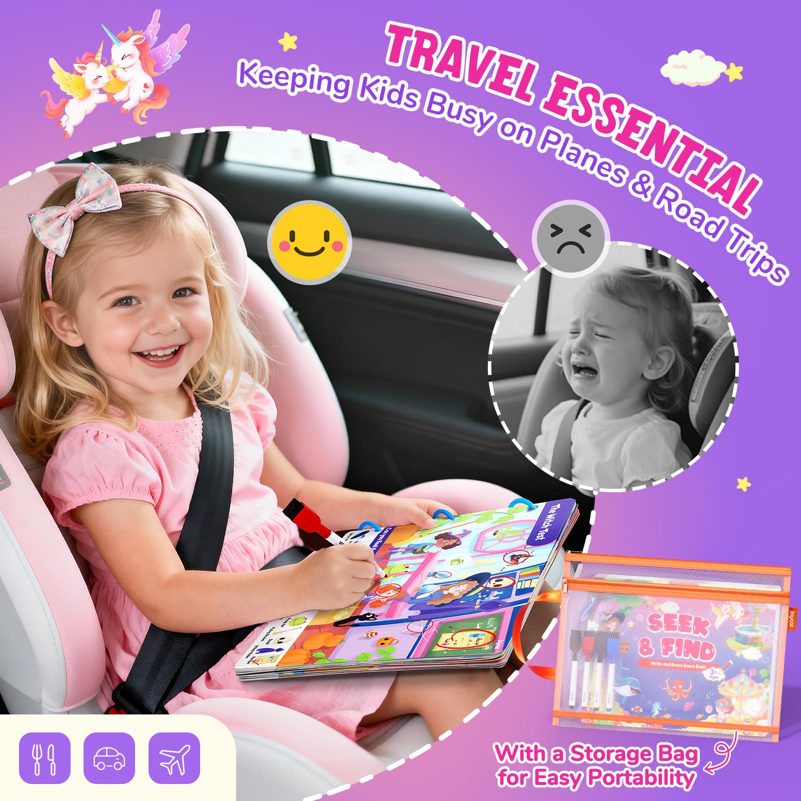 JoyCat Seek & Find Game Book, Educational Toys for Girls Ages 3-5, Preschool Learning Activities for Toddlers & Kids - Image 3