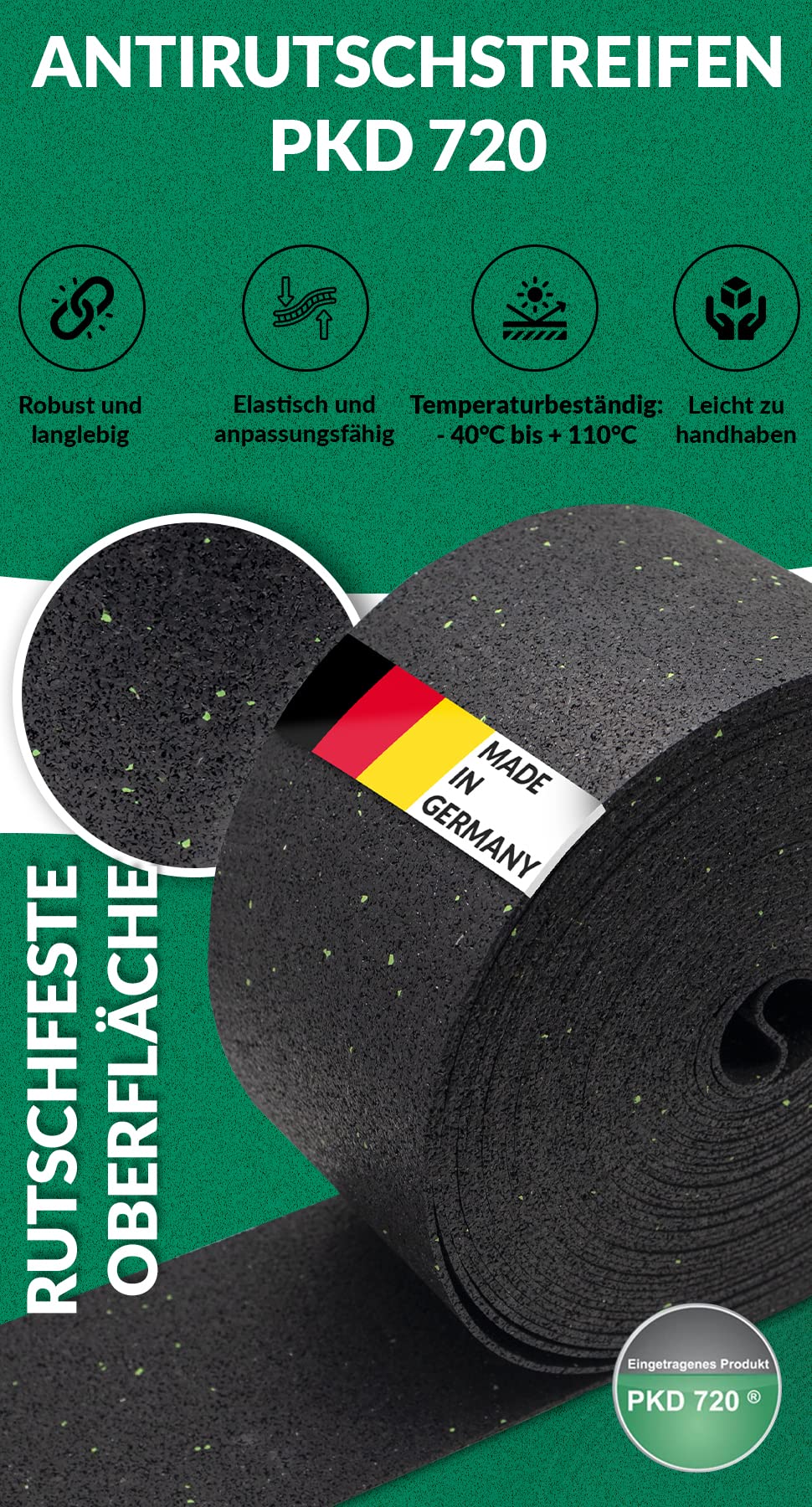 Antirutschstreifen in vielen verschiedenen Maßen und Stärke einfach AUSWÄHLEN!! (150 x 20.000 mm, 3 mm)