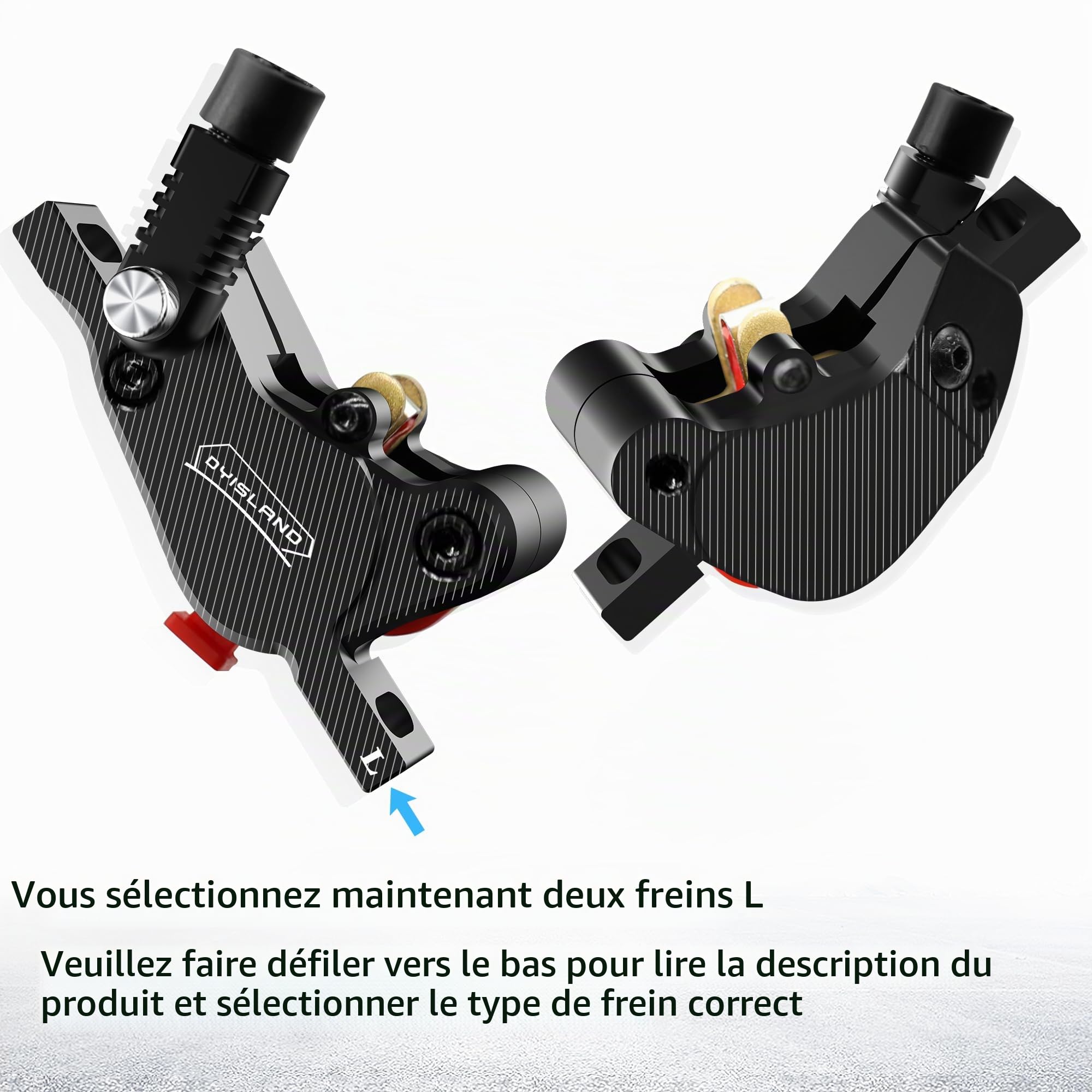 LD-210S Kit de Freins à disques hydrauliques，2-PIN/Kit de Freins hydrauliques pour Scooter électrique/E-Scooter