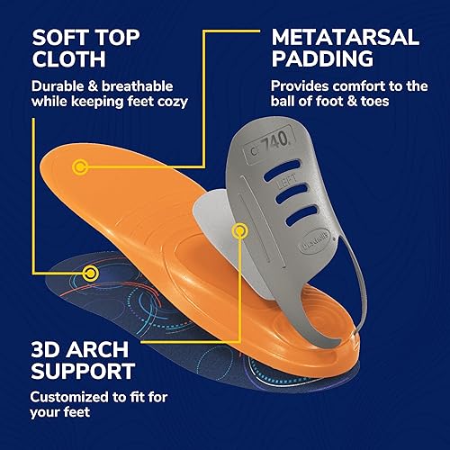 Miniatura 6 de Dr. Scholl's Insertos ortopédicos de longitud completa, CF 740, personalizados para tu pie y arco, alivio inmediato del dolor durante todo el día,