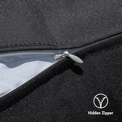 Miniatura 2 de MIULEE Juego de 2 fundas de almohada impermeables para exteriores, fundas de almohada cuadradas decorativas para exteriores, para silla, patio,