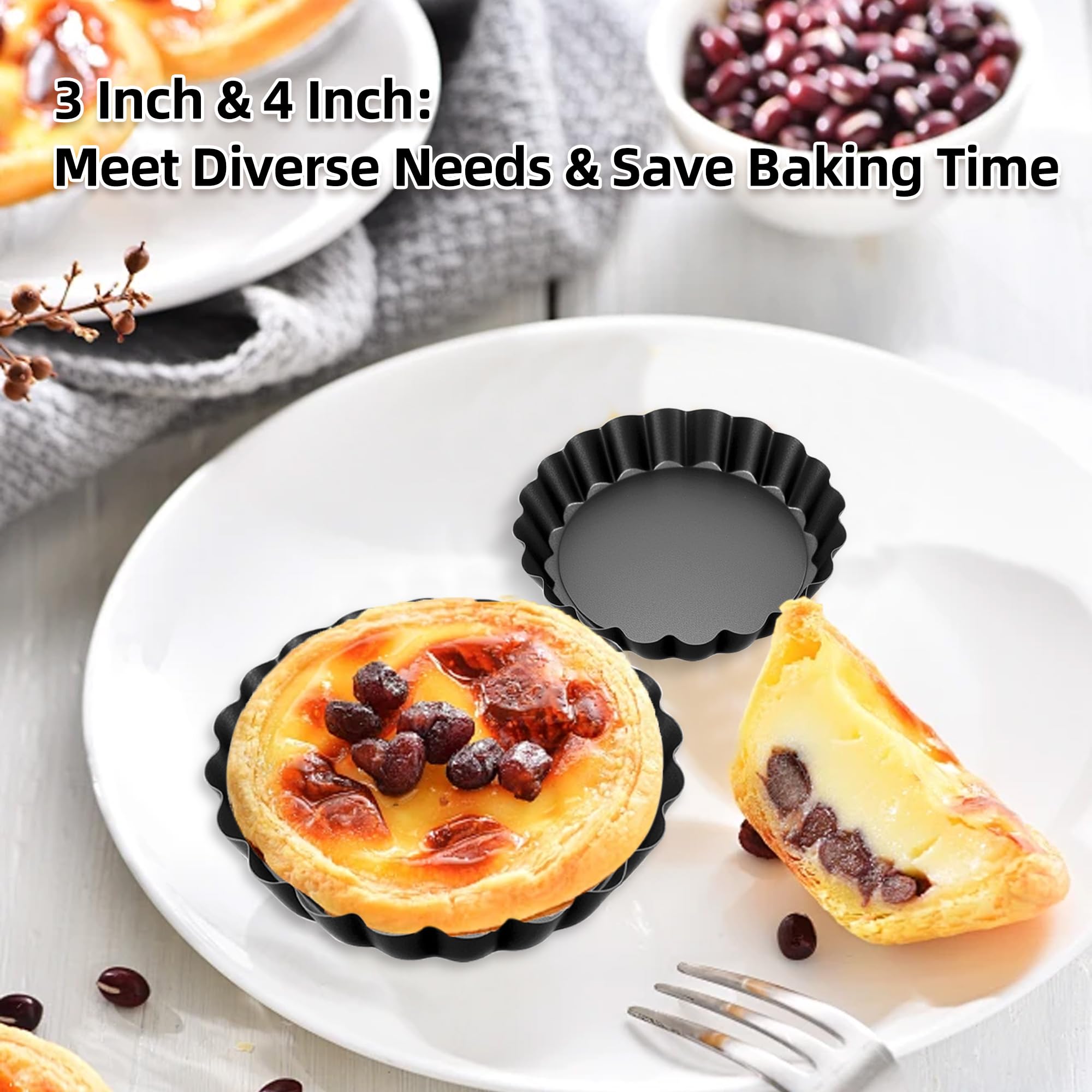 Tart Tins Tart Pan With Removable Bottom, 4 Inch Nonstick Pie Pan Mould ...