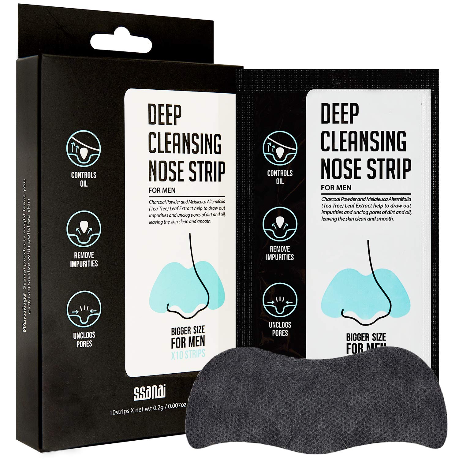 SSANAI Deep Cleansing Nose Strip For Men 10 Sheets