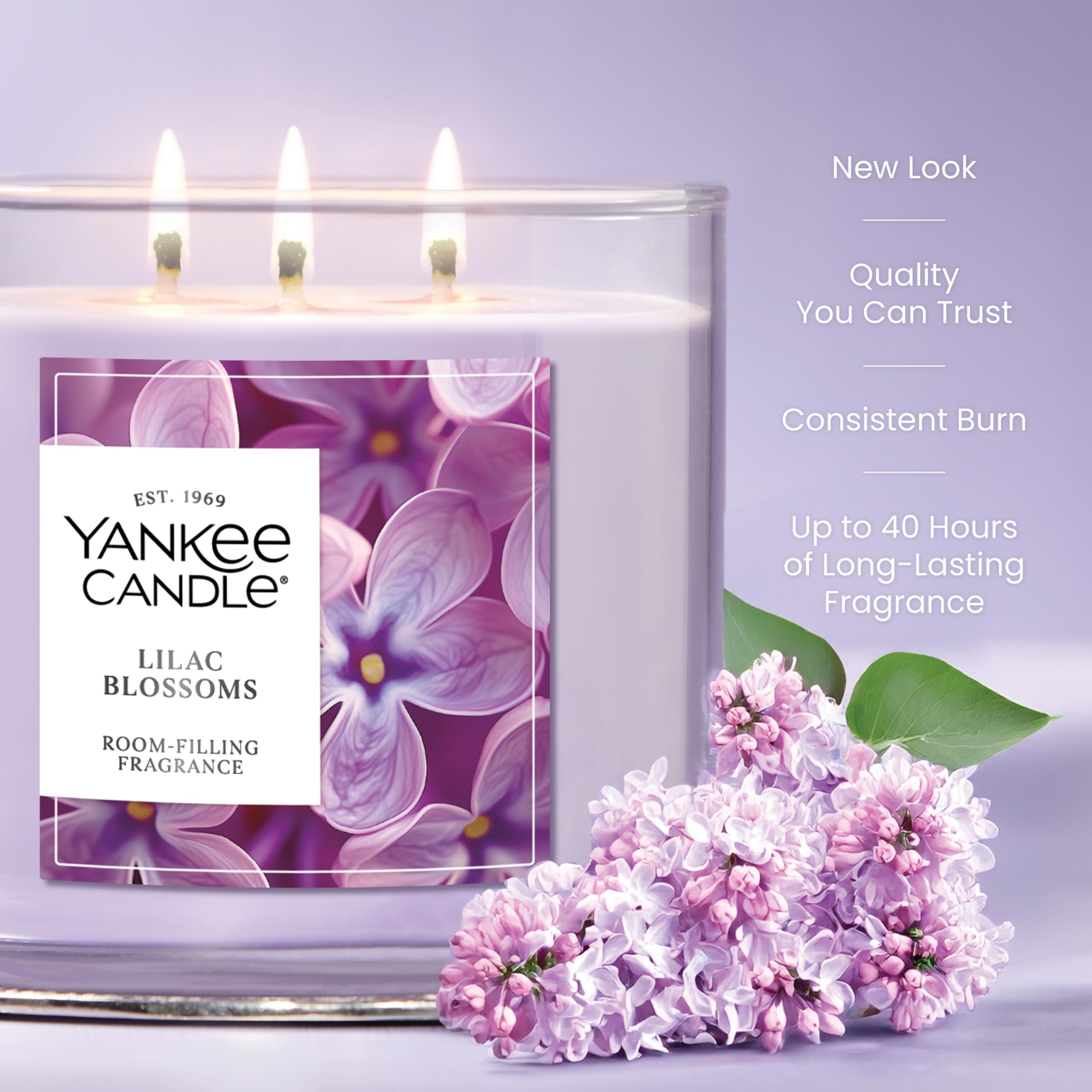 Amazon.co.jp: Yankee Candle 3芯キャンドルジャー、ライラック 