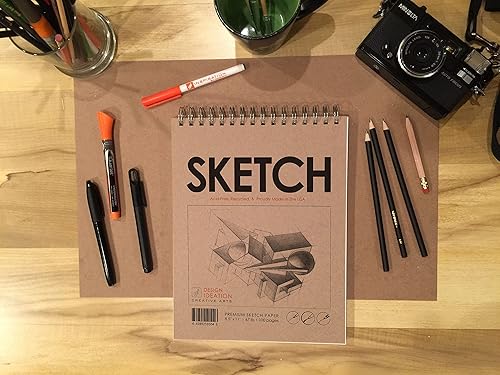 Miniatura 4 de Design Ideation Boceto Libro de bocetos de papel multimedia para lápiz, tinta, marcador, carbón y pinturas de acuarela. Ideal para arte, diseño y