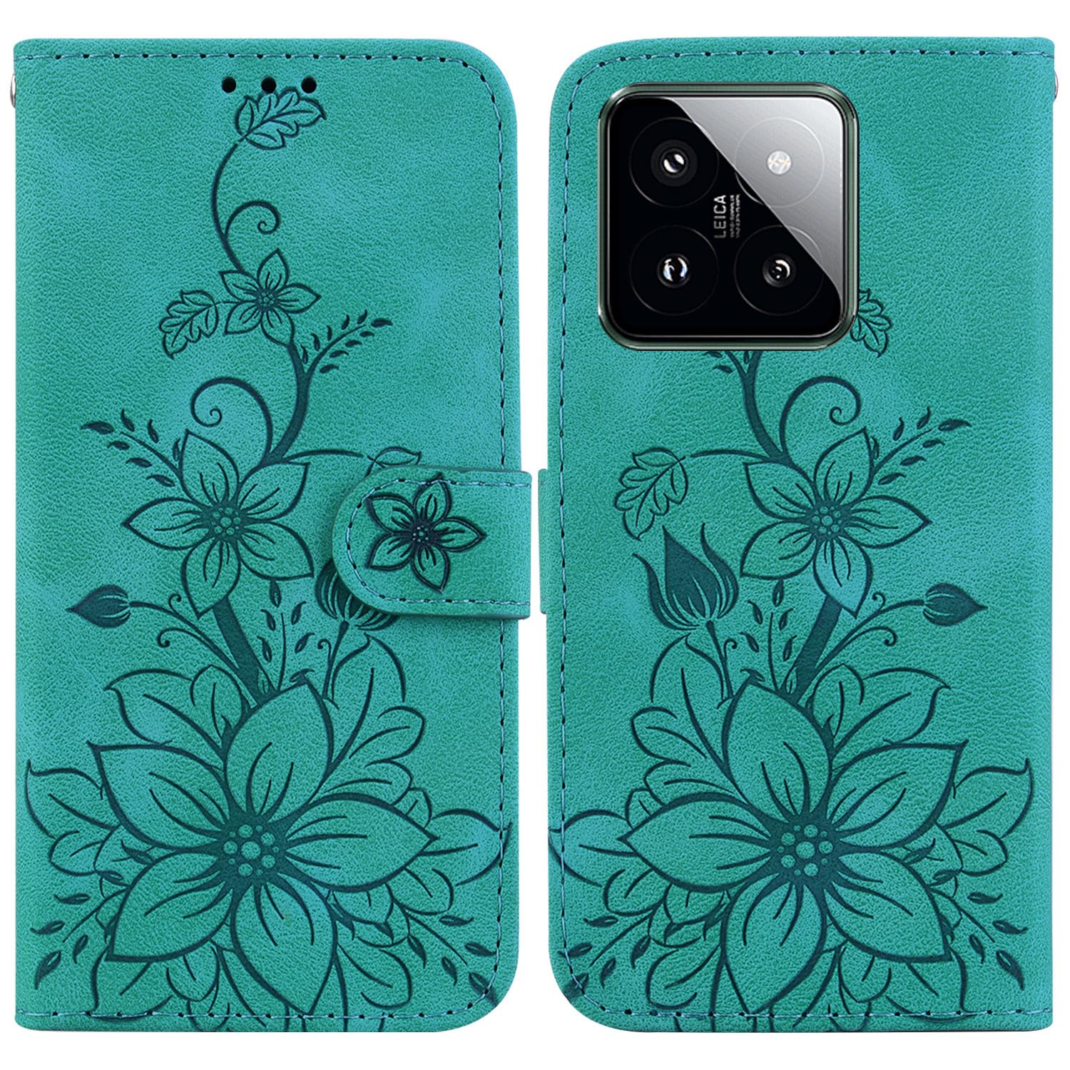 Rosbtib Case for Xiaomi MI 14 5G 6.36 inch 2023 Case PU Leather with Card Slot Stand Function Magnetic Flip Case for Xiaomi 14 5G - Image 2