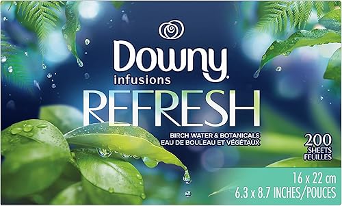 Miniatura 39 de Downy Infusions - Toallitas mega para secadora, suavizante de ropa, fragancia de ámbar y rosas (Bliss), 130