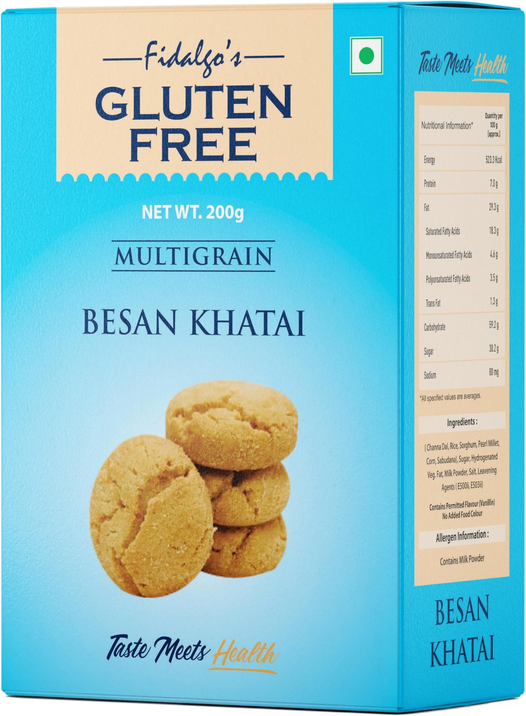 Fidalgo's Gluten Free Multigrain Besan Khatai 200gm
