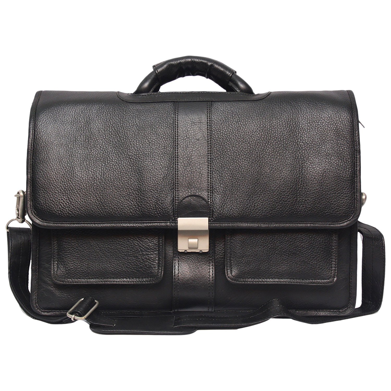 EL10 Leather Shoulder Bags for Men (Color: Black)-image-36
