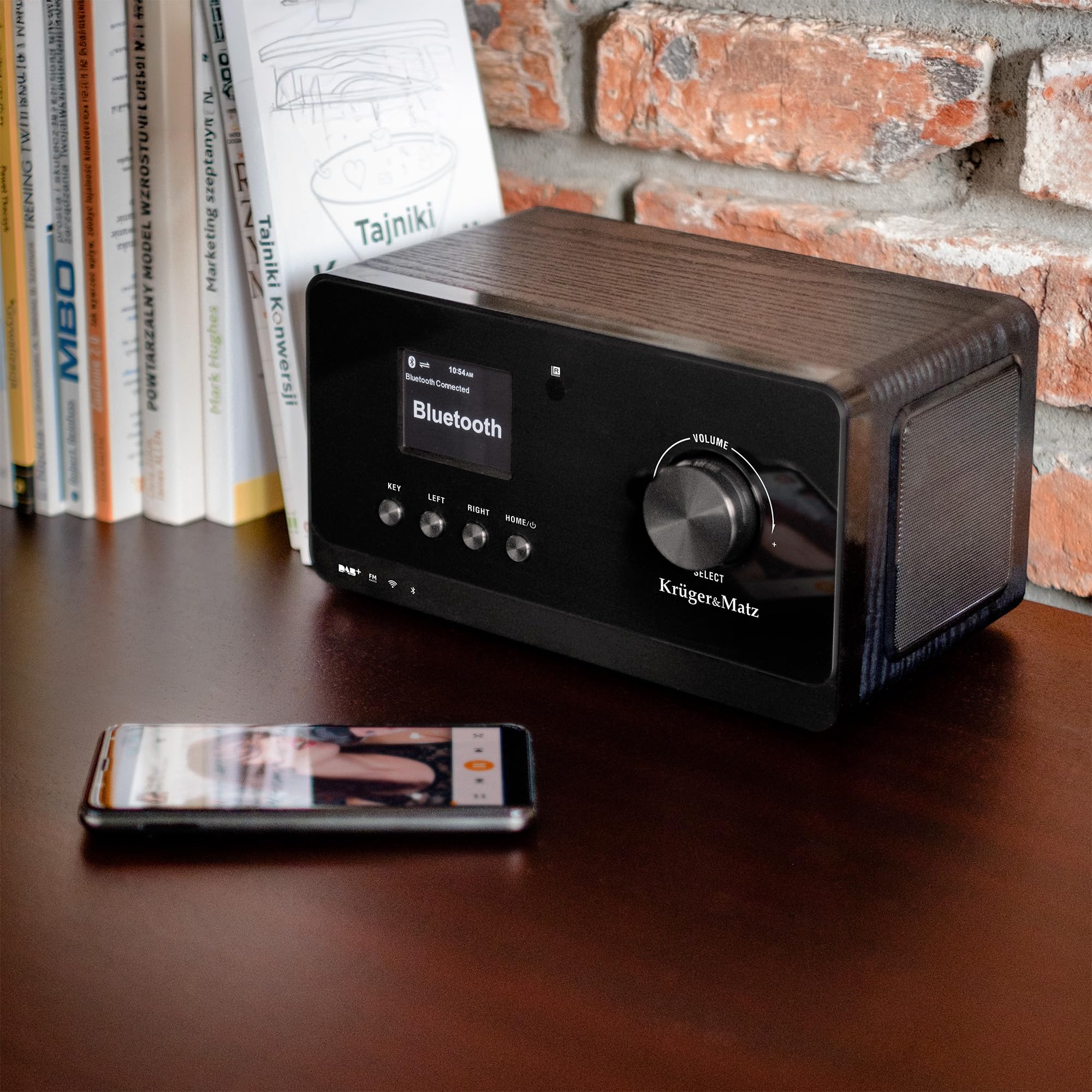 Krüger&Matz Radio Internetowe Bezprzewodowe Budzik Bluetooth FM DAB+ KM0816.1
