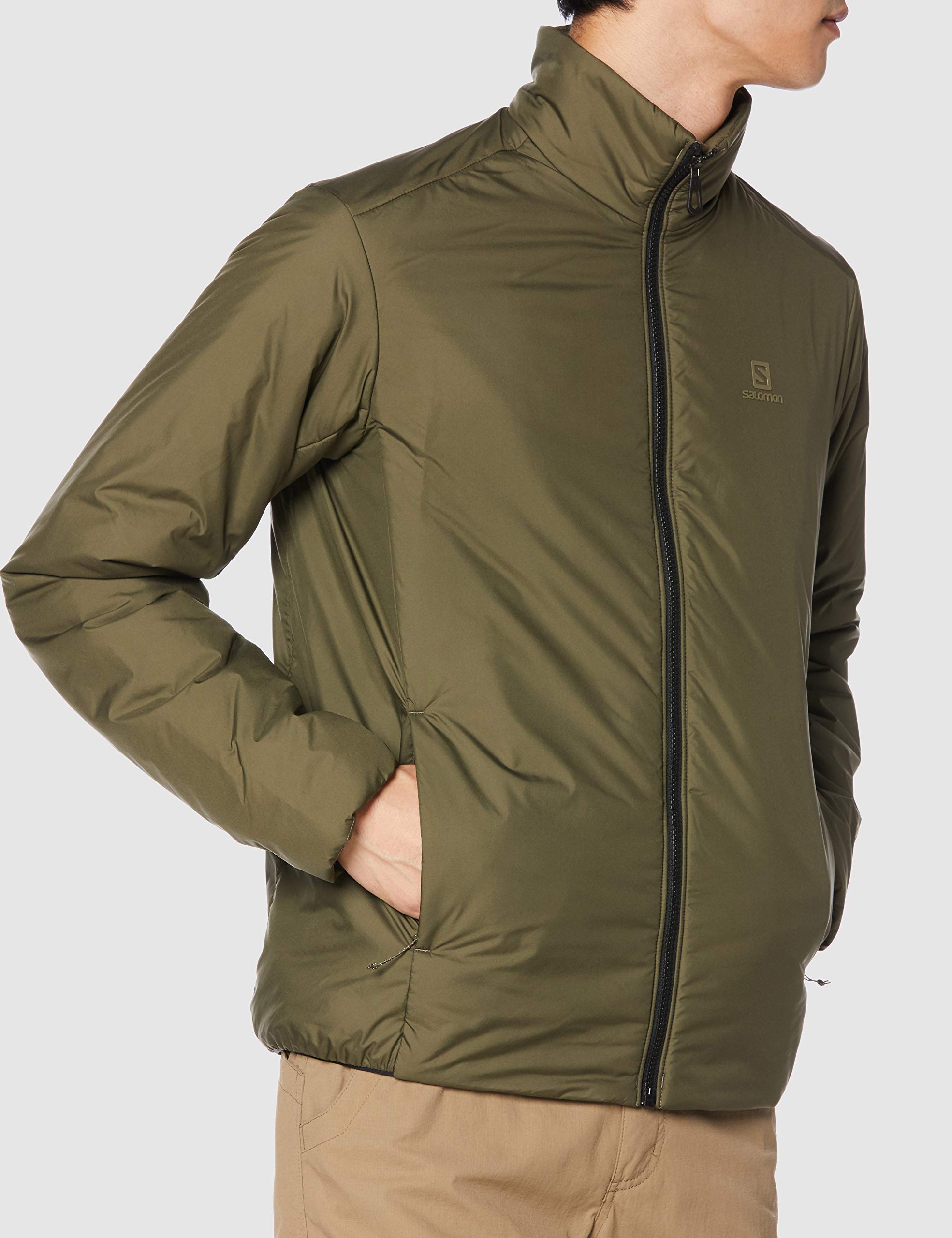 Salomon Men's Standard Outrack Insulated Jacket, Olive Night, Large