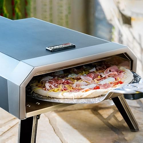 Miniatura 8 de Horno de pizza para exteriores con piedra de pizza de 13 pulgadas, 13,000 BTU, máquina portátil de pizza de gas propano con patas plegables para