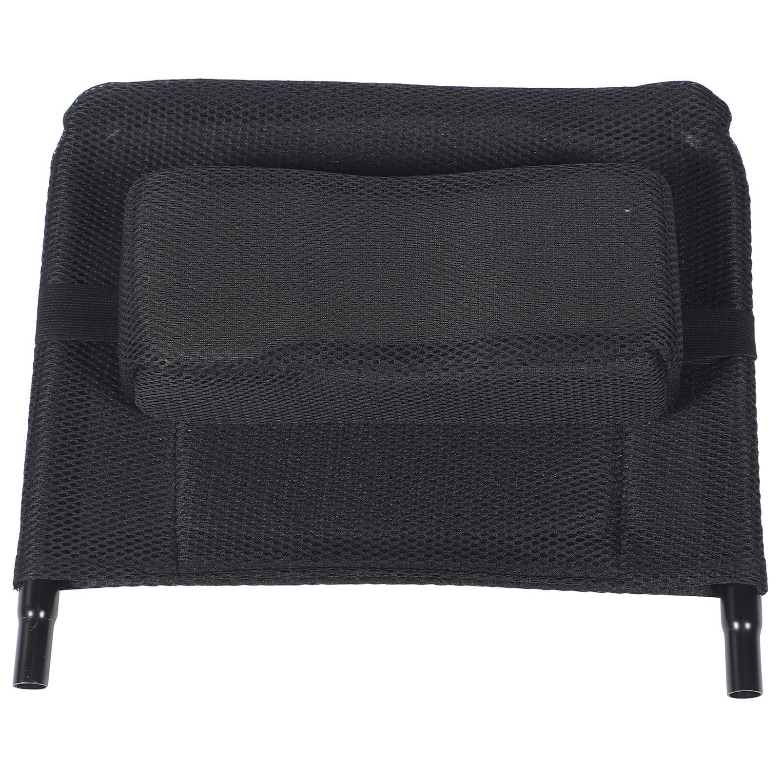 Happyyami Extensor de Respaldo Accesorio Adecuado Negro para Silla de Ruedas Relleno Suave y Cómodo, Material de Acero al Carbono y Tela de Malla para Mayor Soporte