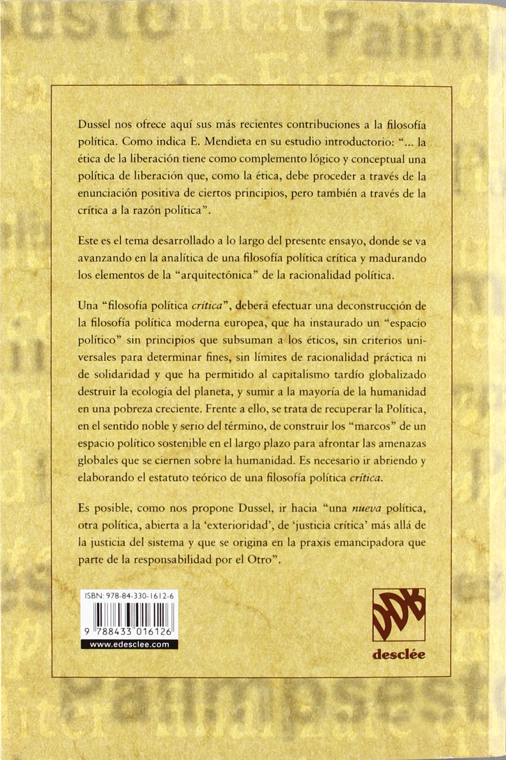 Hacia una filosofía política critica: 12 (Palimsesto)