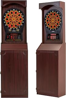 Arachnid Cricket Pro 800 Standing Electronic Dartboard with Cherry Finish, Regulation 15.5” Target Area, 8-Player Score Display and 39 Games