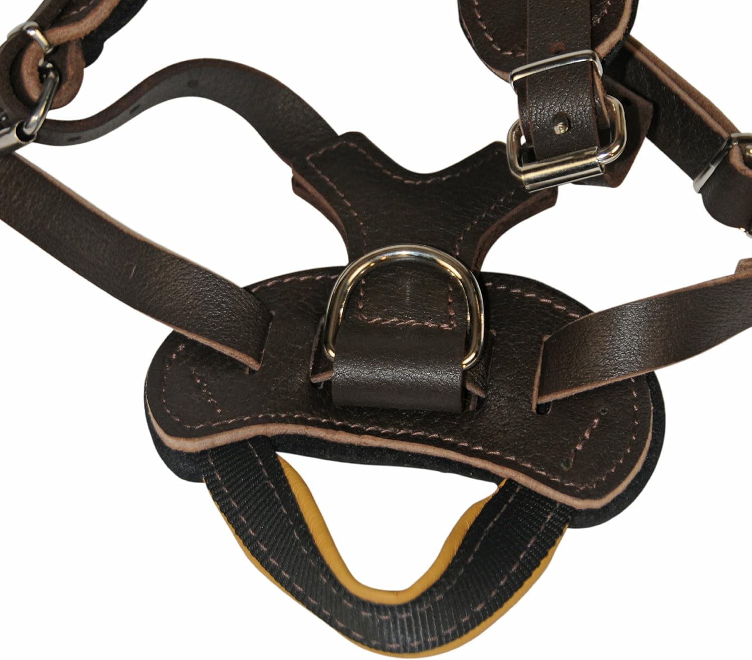 Dean and Tyler The Blade Nickel Hardware Dog Harness with Handle, Large, Brown