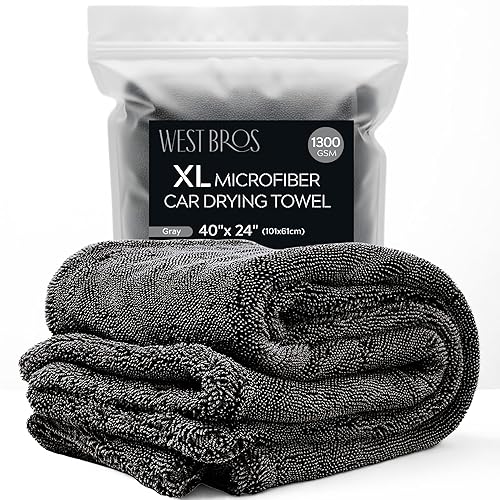 XL Car Drying Towel, 1300 GSM Professional Car Towel with