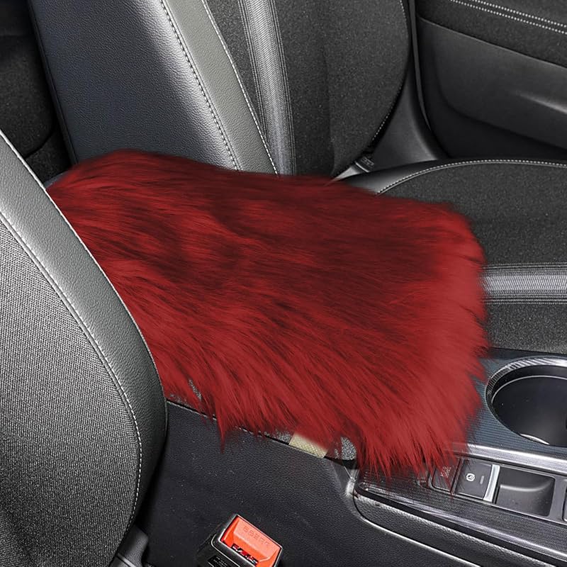 Capa de Pelúcia para Apoio de Braço Automotivo wuyaoyao Wine Red – 1 unidade