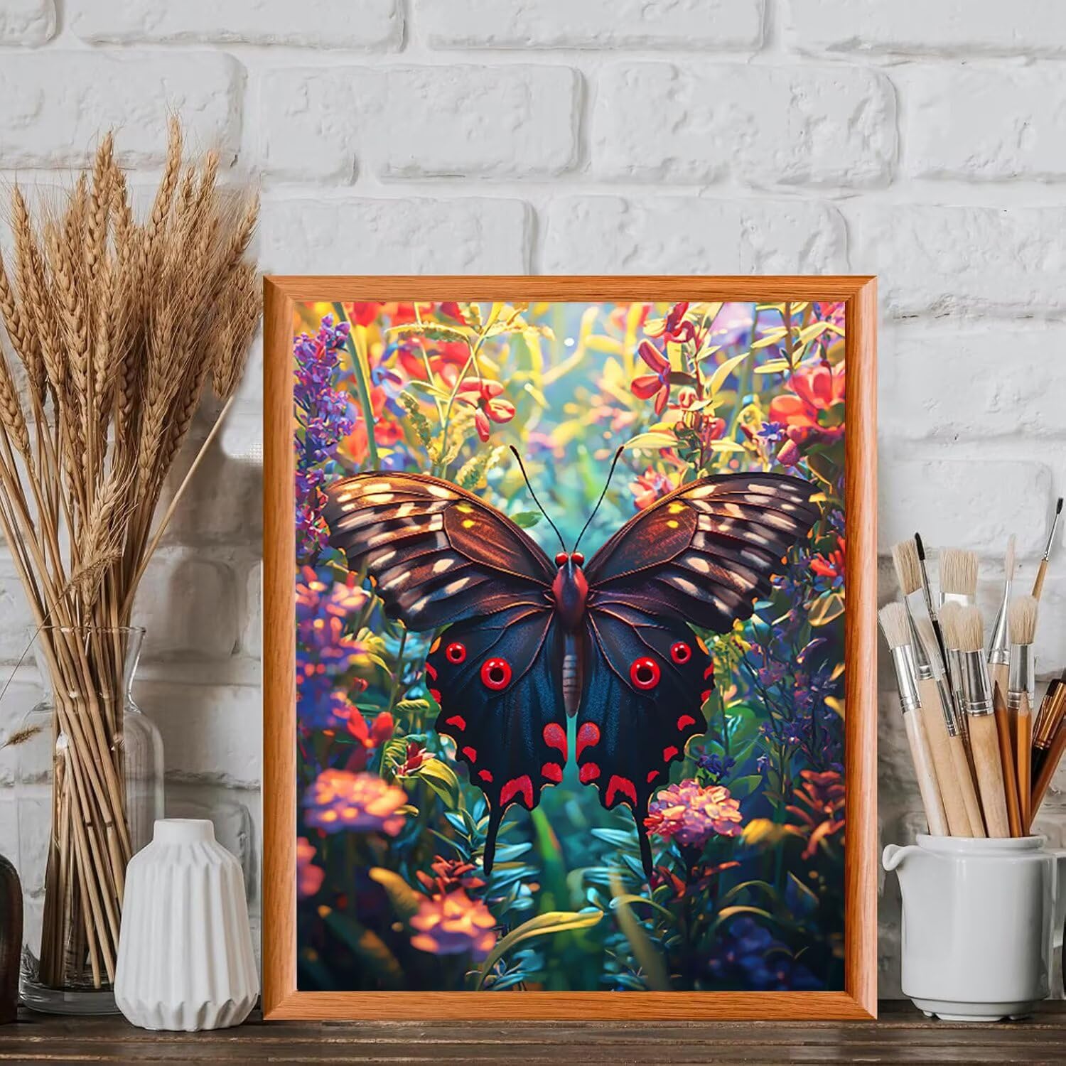 WEISHIWE Kolorowy motyl Malarstwo Numery Zestawy dla dorosłych, 60x80cm m-39