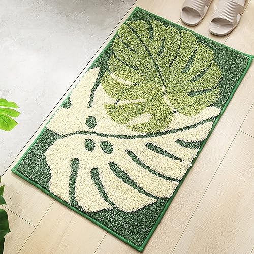 Miniatura 7 de Loismood Plants - Alfombra de baño antideslizante súper absorbente, extra suave y 100% microfibra, lavable a máquina, alfombra para baño, cocina y