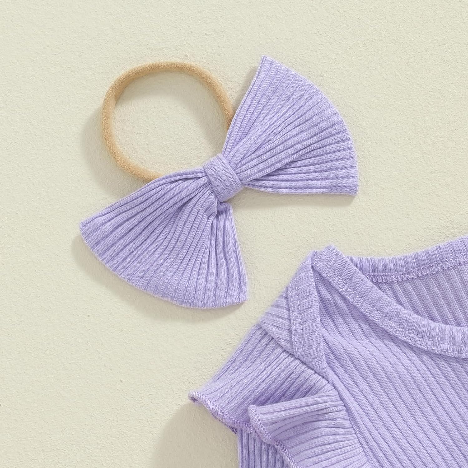 Tsnbre Newborn Baby Girl Outfits Daddys Girls Ruffle Long Sleeve Romper Top Pants Headband Infant Fall Winter Clothes - Image 4