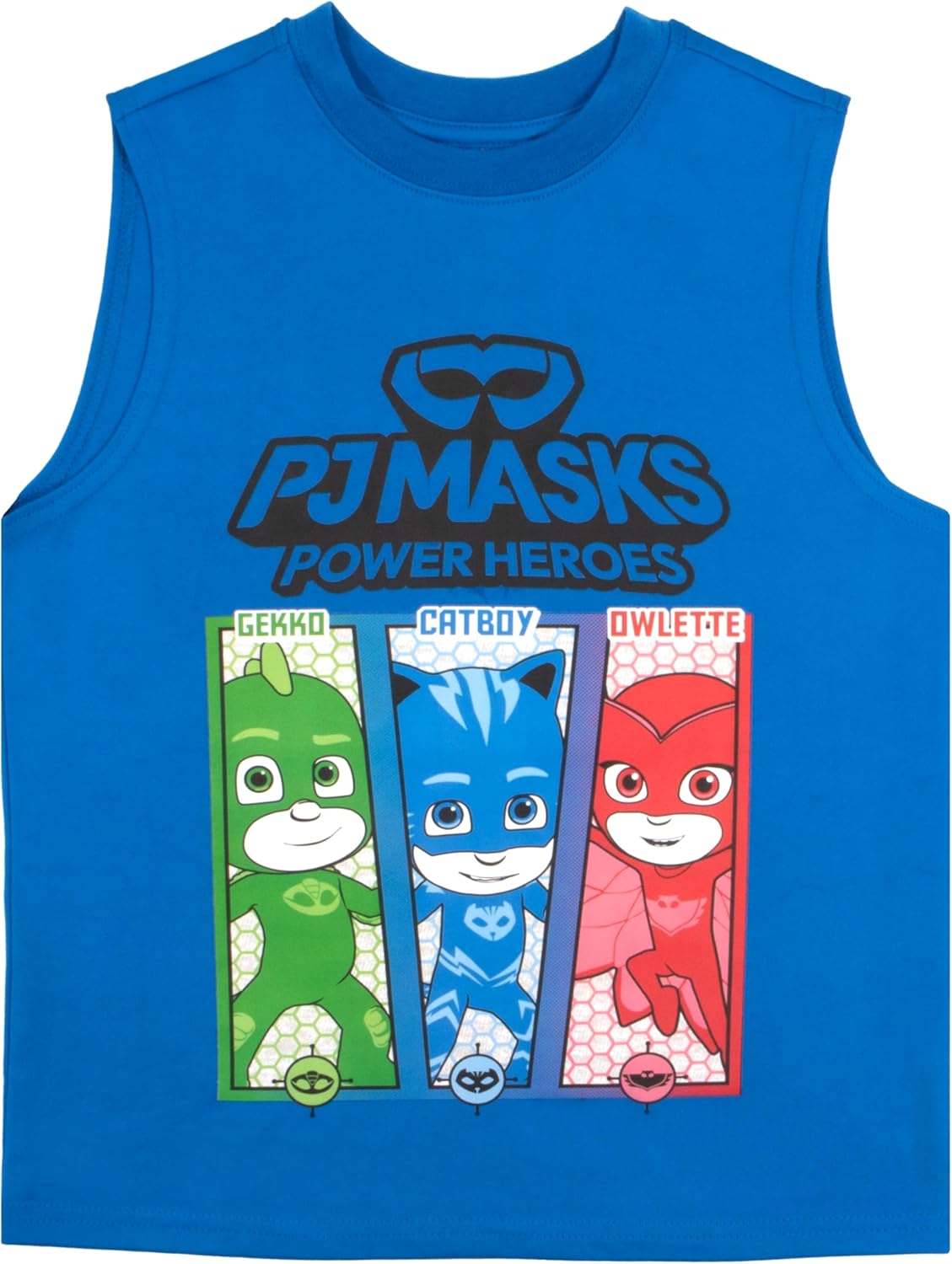 PJ Masks Boy's 3-Piece Set - Short Sleeve Shirt, Tank Top and Shorts - Summer Outfit Bundle for Kids and Toddlers - Image 4
