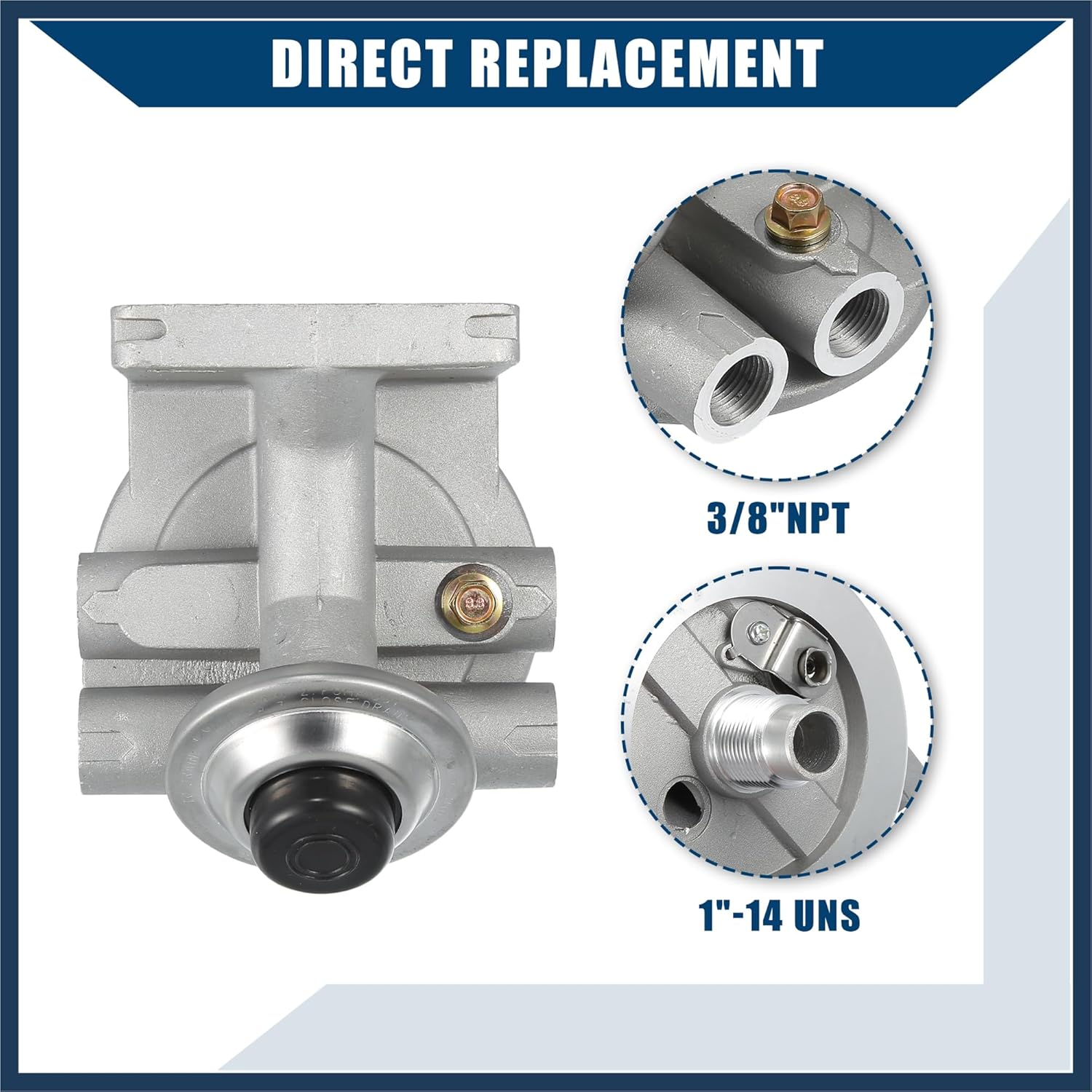 3/8" NPT 1-14" Diesel Fuel Filter Mounting Base/Hand Priming Pump Mounting Base/Durable/Metal / 1 Pc/Silver Tone Stylish Design