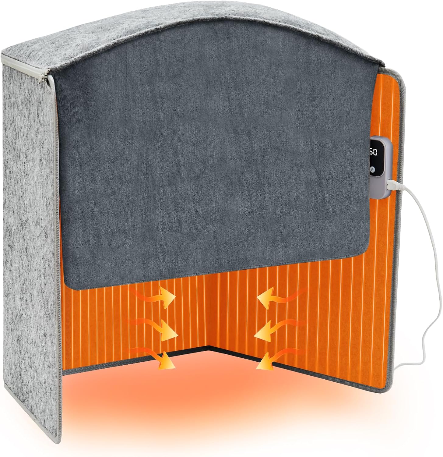 Calefactor Eléctrico Portátil Panel 3 Niveles Temperatura Temporizador Protección