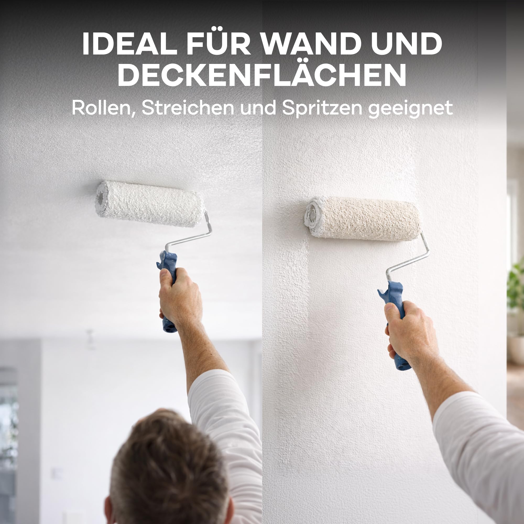 plid® Vernice al Lattice Bianco 10L - Semilucida, lavabile, ideale per cucina e bagno - Facile da pulire, non colante, alta copertura - Made in Germany