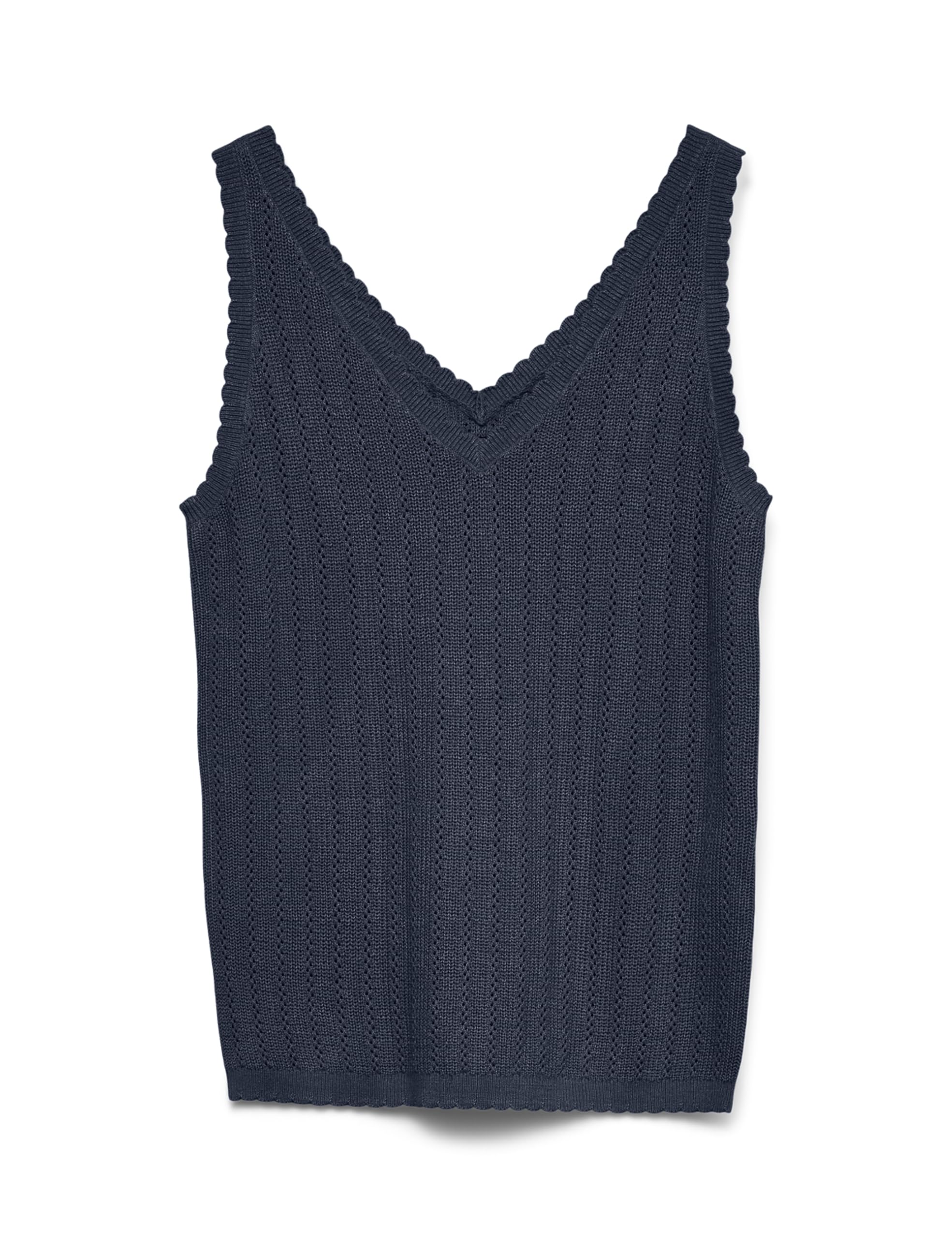 VERO MODA Vmnewlex Pointelle V-Neck Top Noos, Blazer Navy, M