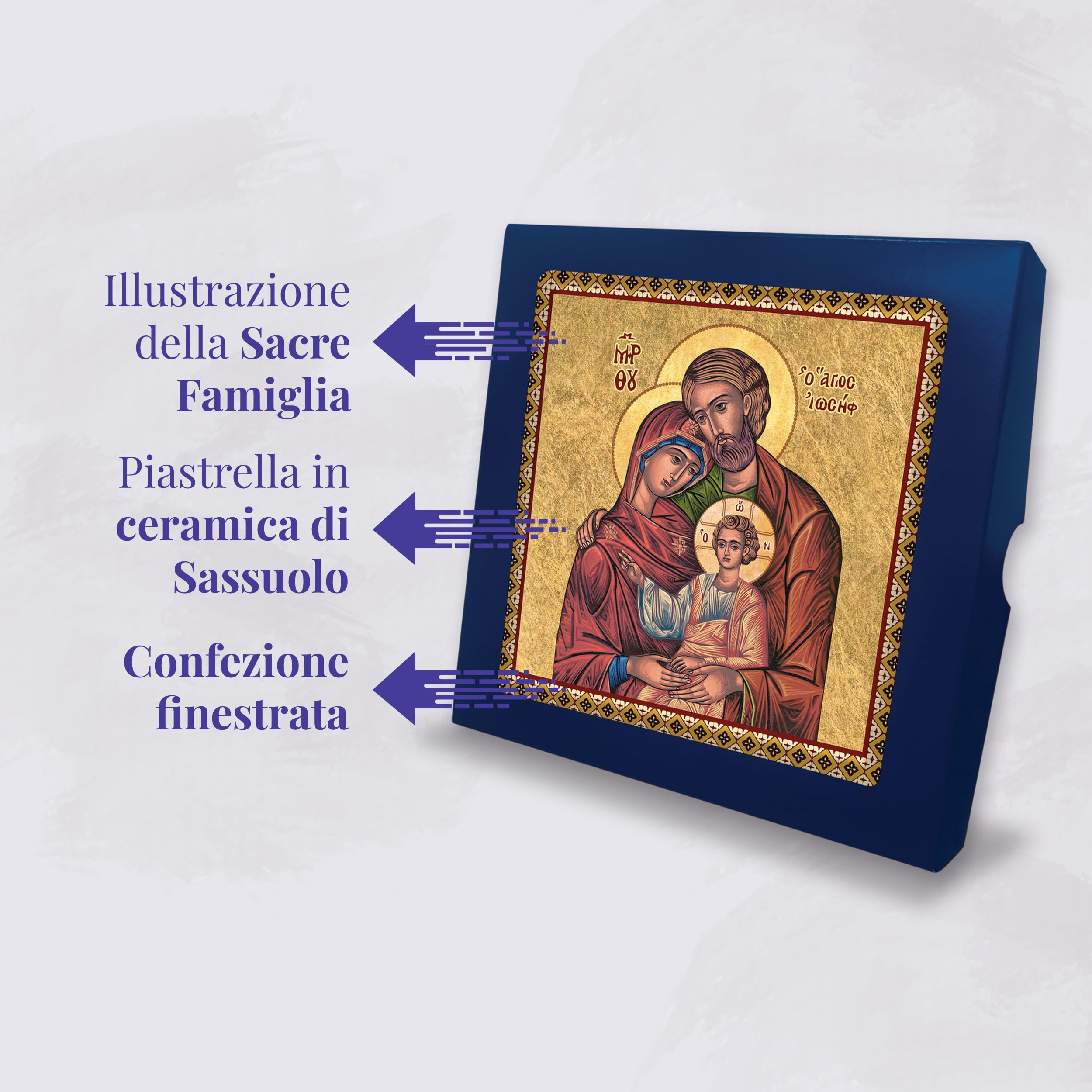Piastrella Decorativa Madonna Di Guadalupe 20x20cm - Ceramica Di Sassuolo Con Occhiello Per Appendere - Foto 8