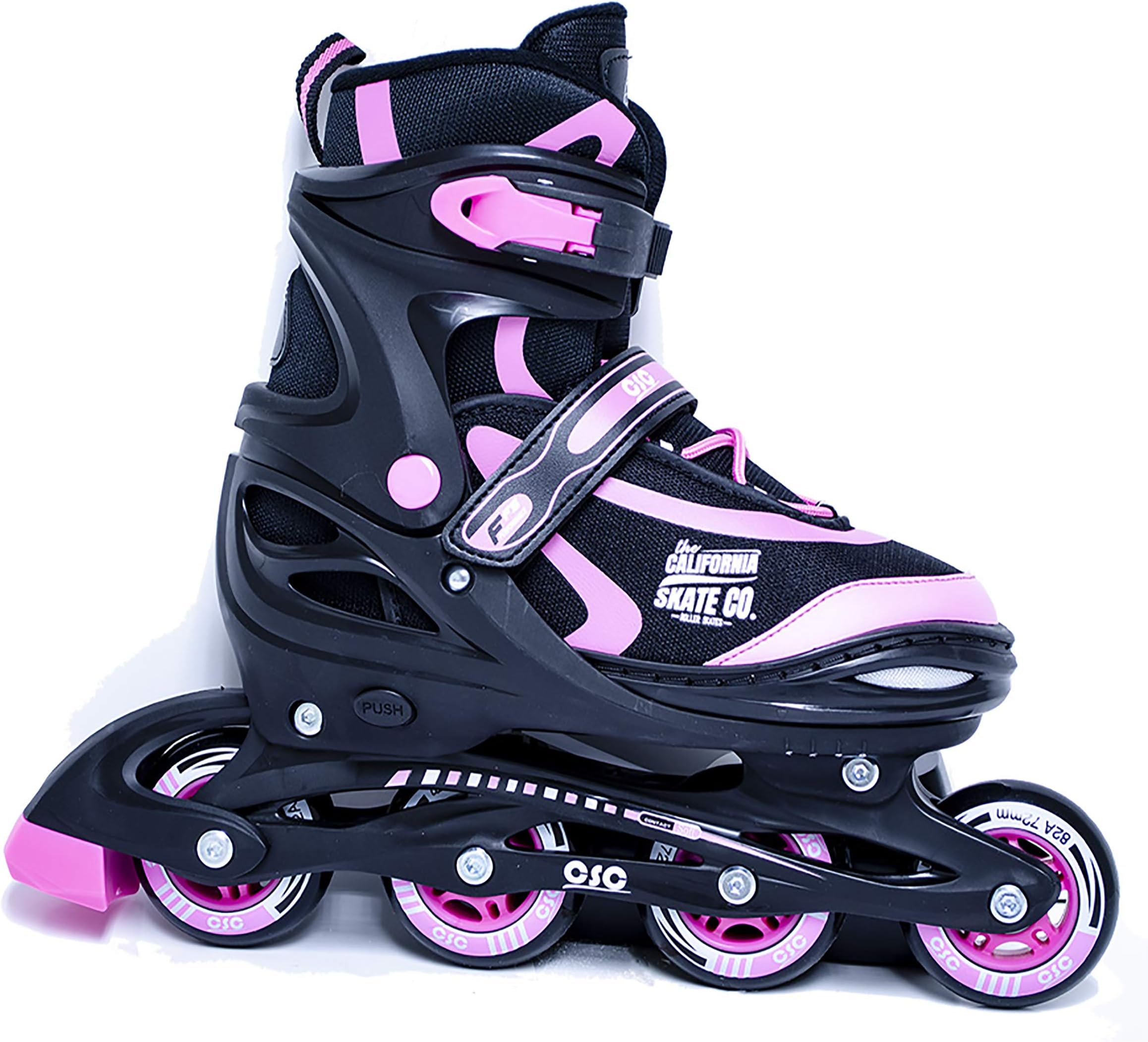 Califormia Skate CoCalifornia Skate Co Adjustable Inline Skates - Zuma Kids Beginner Roller Skates for Girls, Boys, Men, & Women
