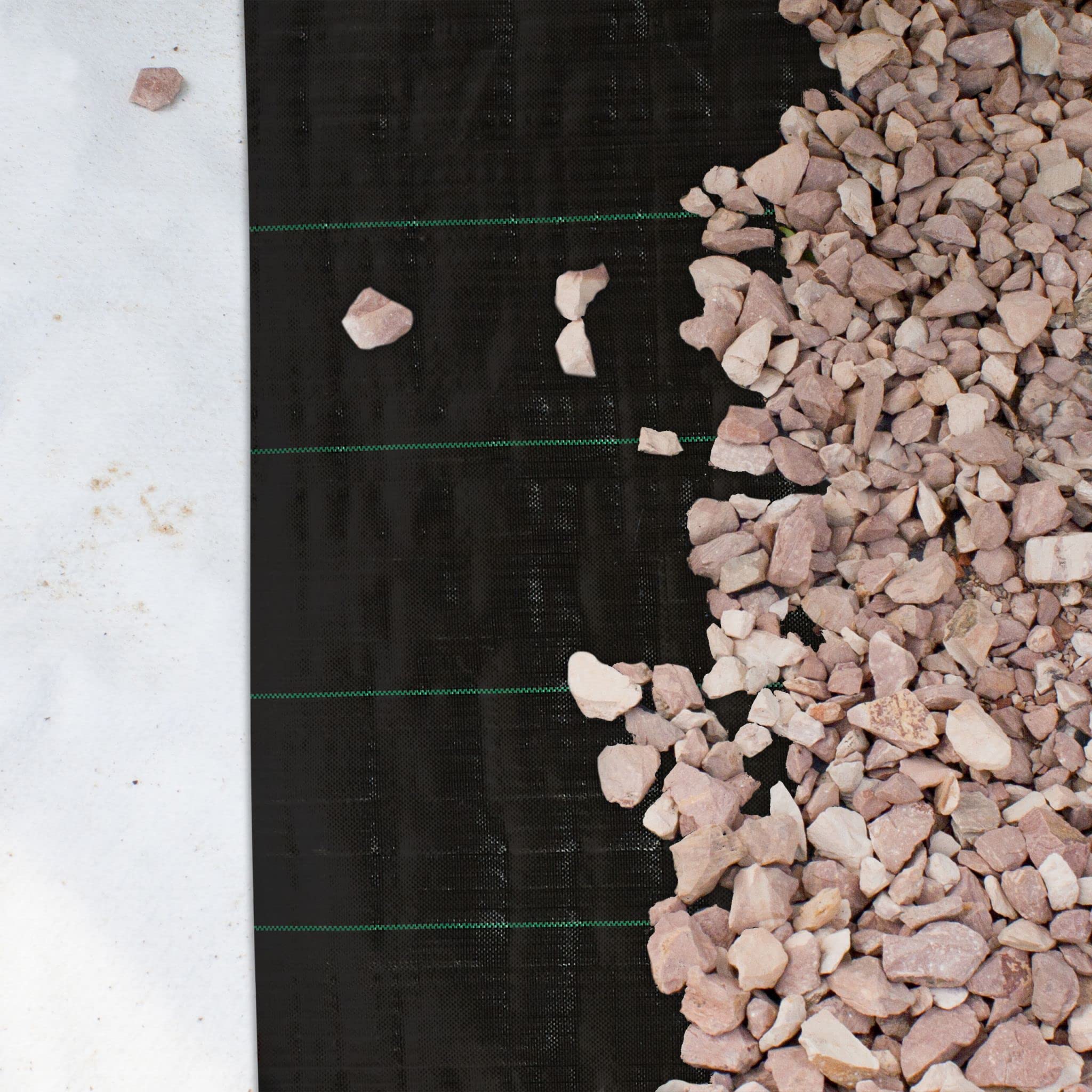 acquaverde Telo Pacciamatura Pesante con Riquadri da h1 Mt con in PVC Intero Anti Strappo Copertura Terreno Antierbacce (Nero, 100)