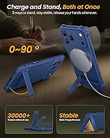 Vista 3 de for iPhone 17 Pro Case Magnetic, Built-in Stand & Compatible with MagSafe & Camera Control Button, [Military Grade Drop Tested] Rugged Protective