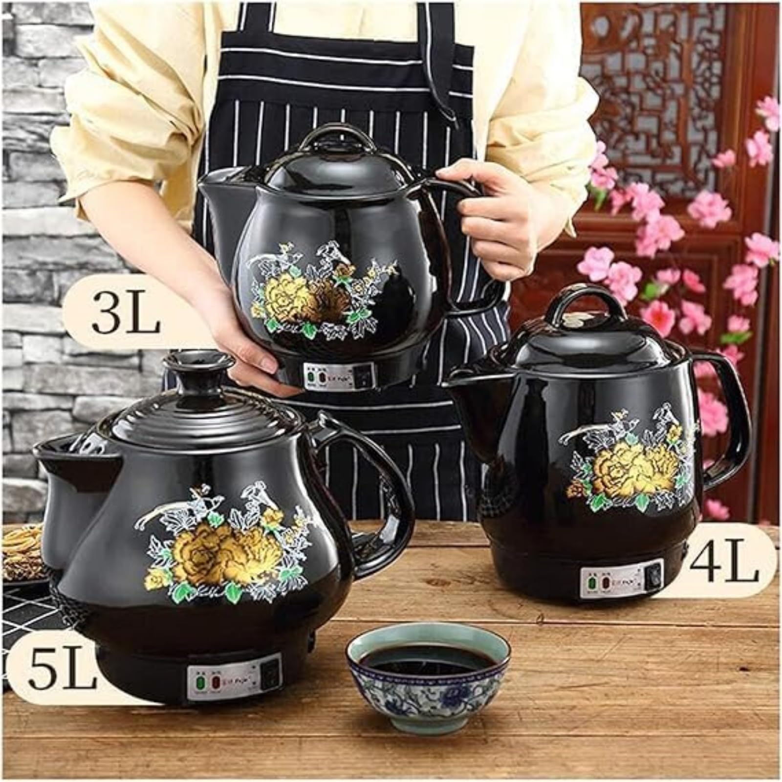 Cuisinière chinoise à base de plantes de 4/litre avec pot en céramique intégré en céramique
