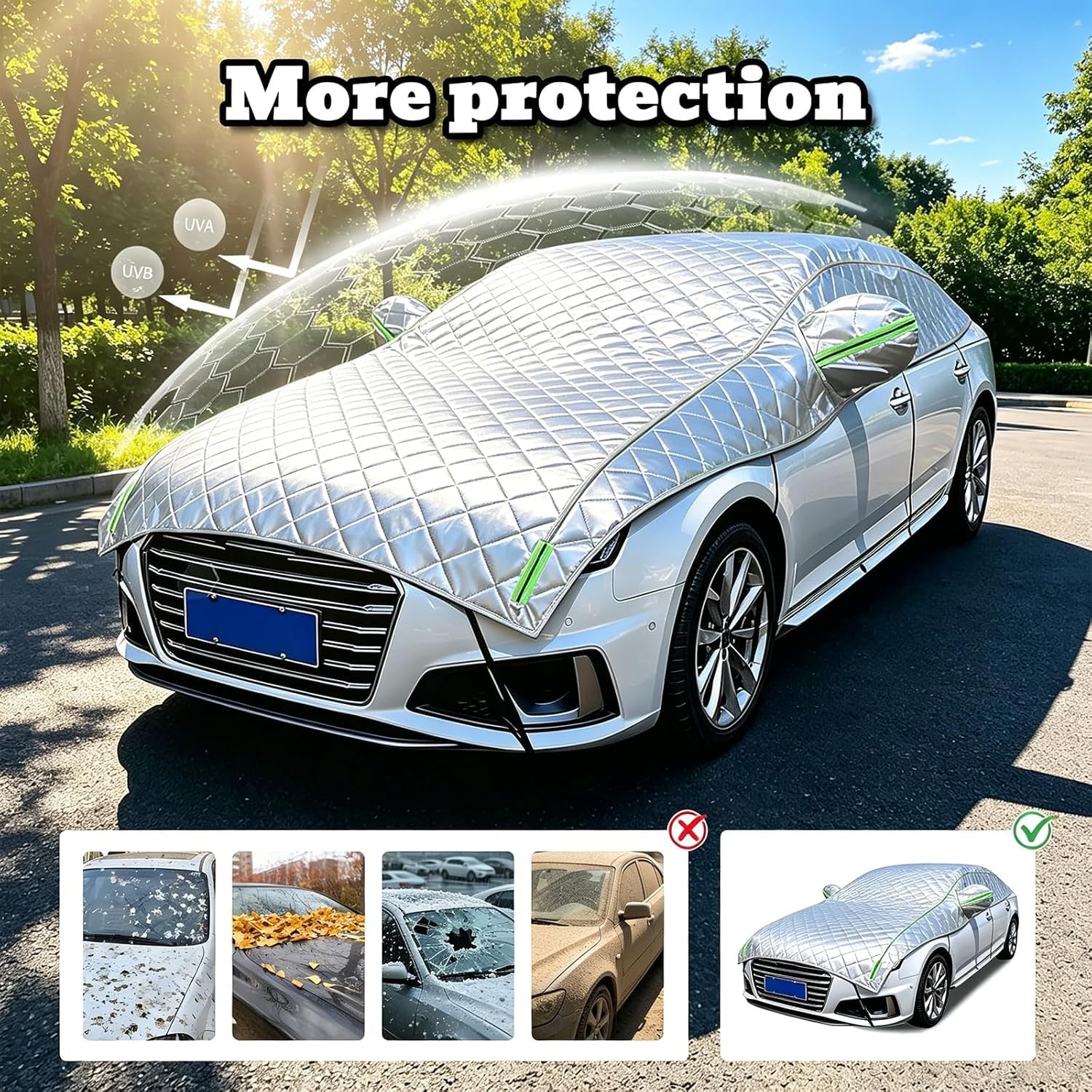 Bache Voiture Exterieur Anti Grele pour BYD Atto 2, Housse De Protection Voiture Extérieur Convient à Toutes Les Saisons Imperméable Anti Neige/Gel/UV ktz195x