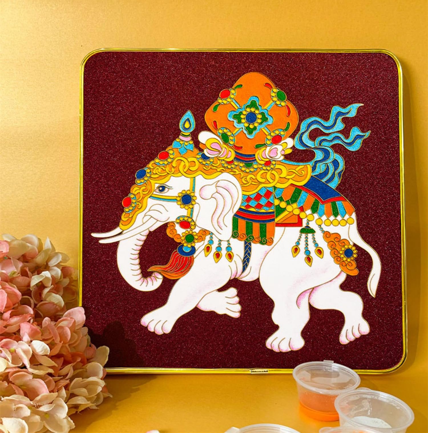 Magicaldiy Kit De Peinture En Cloisonné, DIY Cloisonne Enamel Plateau De Lotus, DIY Plateau à Thé En Cloisonné, Plateaux Petit Déjeuner, Pour Présentation De Fruits, Collations