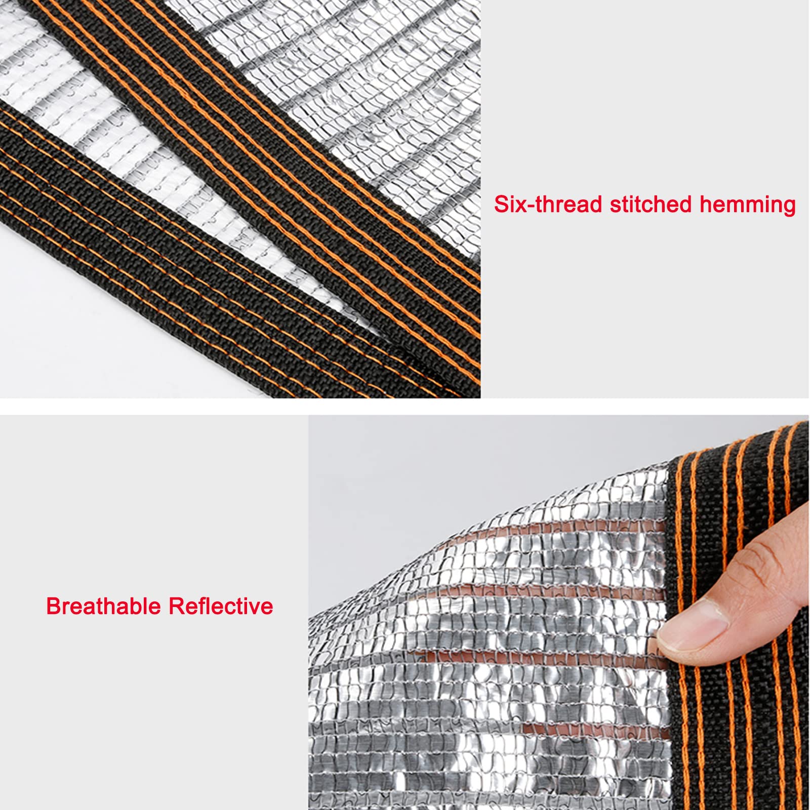 Malla de aluminio eUV Protect 75% con ojales, personalizable, 4 x 15 m, para patio y terraza segura