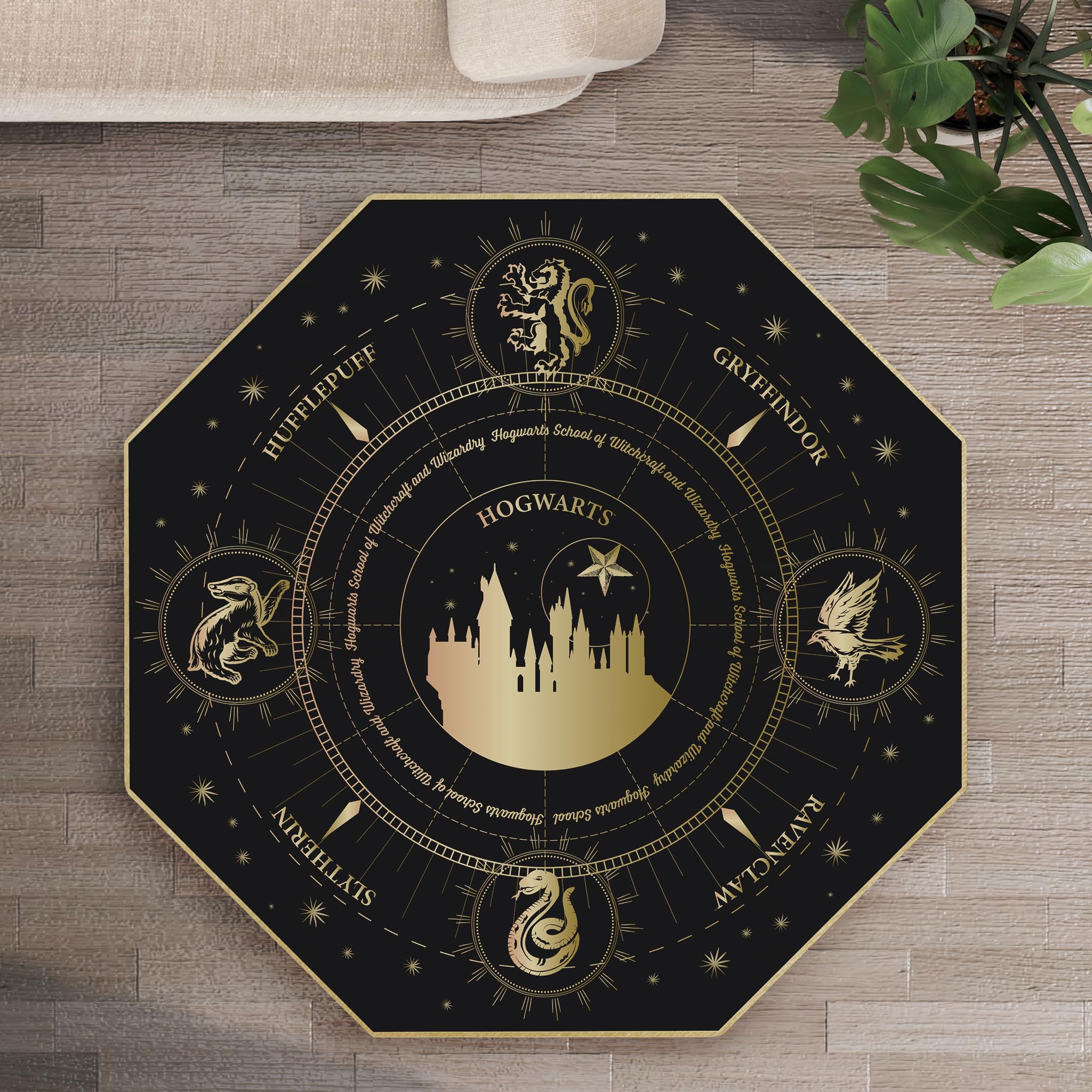 Subsonic - Alfombrilla para Gaming Harry Potter 100 x 100 cm - Antideslizante para sillas de Oficina - Alfombrilla Protectora para Suelos y Parqués para Habitaciones de Gamers - Fácil de Limpiar | Licencia oficial. Alfombra de protección de suelo y parque