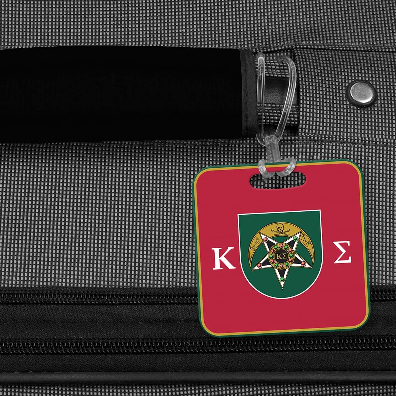 Kappa Sigma Travel Luggage ID Bag Tag for Suitcases/Square Aluminum Label (Kappa Sigma 2)