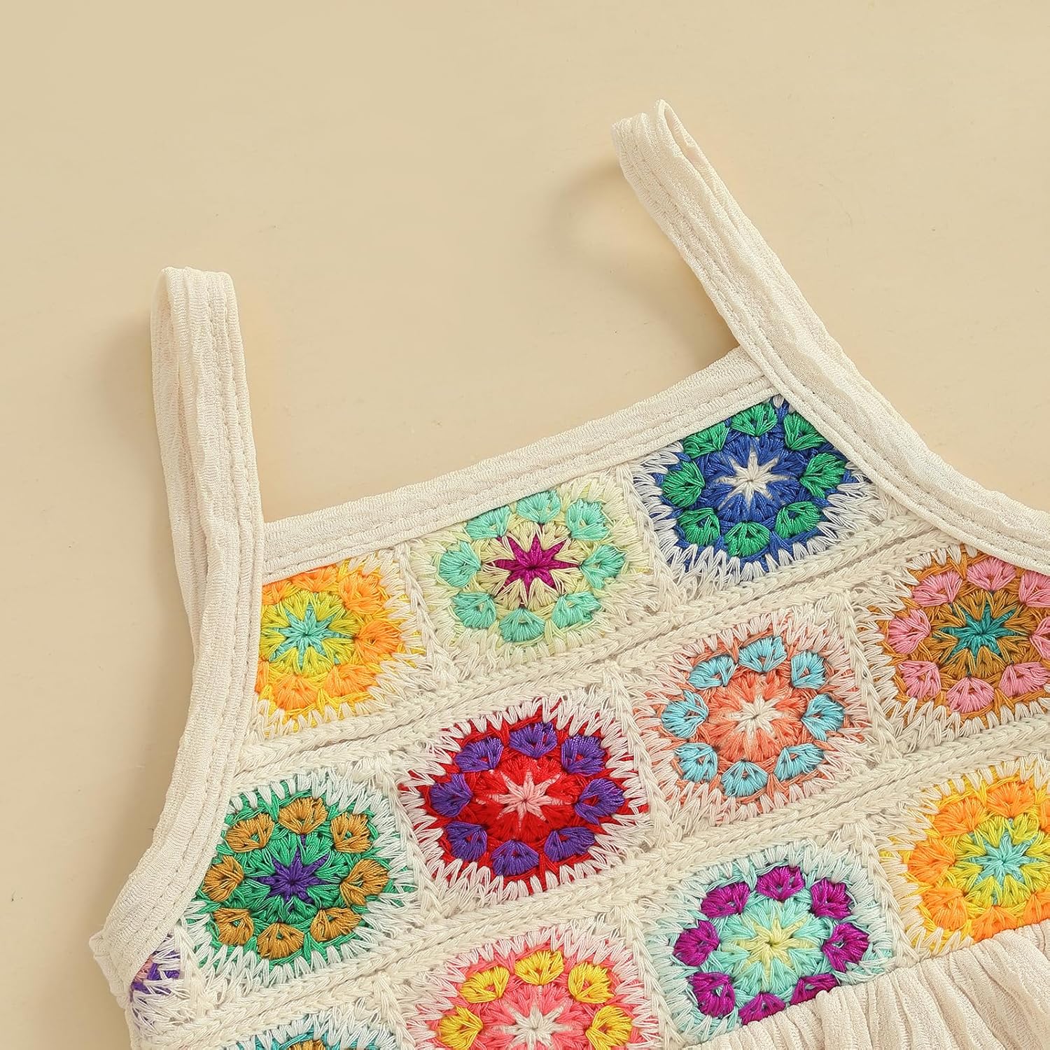 Baby Girl Summer Clothes Set Crochet Camisole Linen Shorts 2Pieces Toddler Little Girls Outfits with Pockets - Image 4