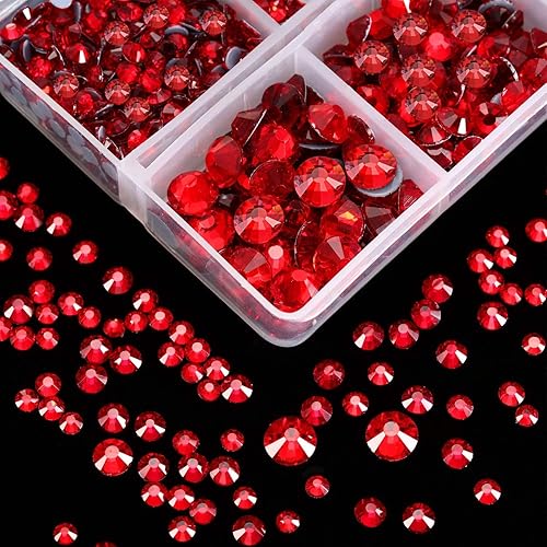 Miniatura 3 de AD Beads 4500 piezas Hotfix Rhinestones parte trasera plana 6 tamaños (0.079-0.236in) Cristal redondo gemas de cristal con pinzas y diamantes de