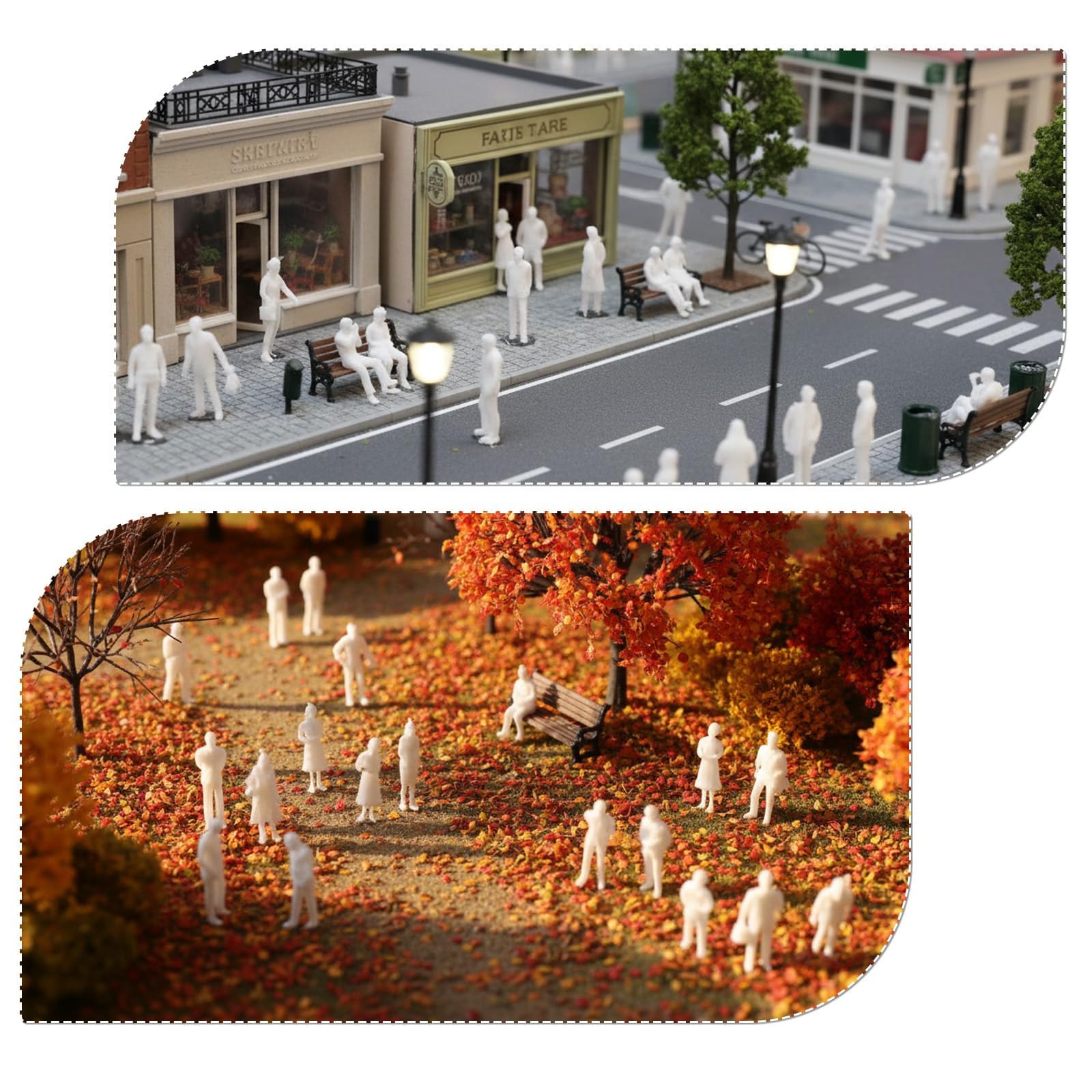 Indusoire 50PCS Miniature Human Figures, Miniature Figures Assortment, 50 Piece Miniature Models 2