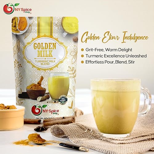Miniatura 3 de NY SPICE SHOP Golden Milk Superfood en polvo  4 onzas (onza) Instant Latte Mix Superfood con cúrcuma  Mezcla de superalimentos de cúrcuma, canela,