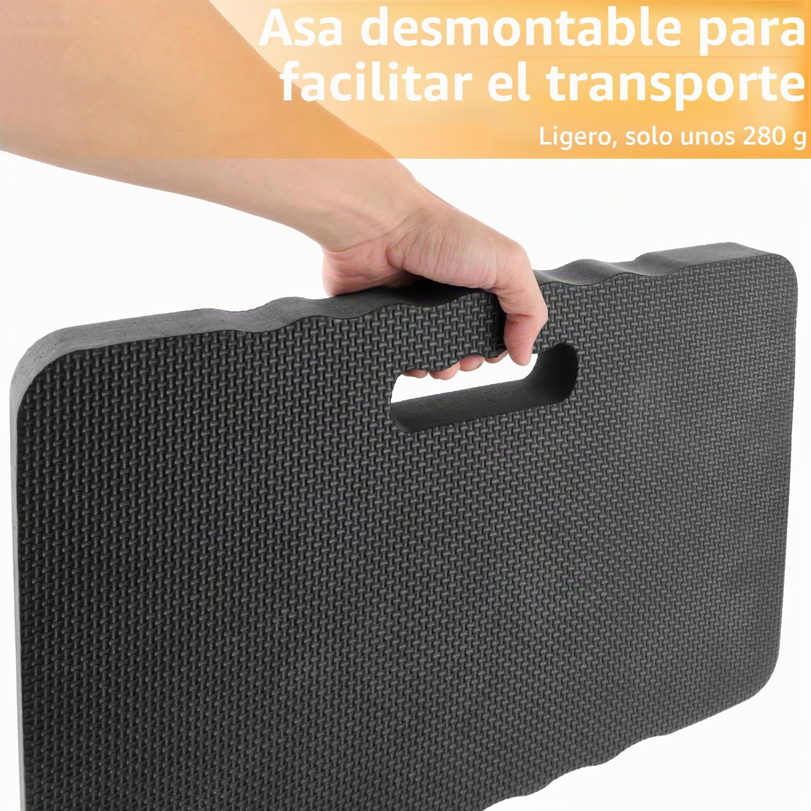 APACALI 3 cojines para rodillas de jardín, color negro, 43 x 28 x 4 cm, cojín para rodillas grueso, para jardín, resistente al agua, para jardinería, para yoga, jardinería, baño para bebés